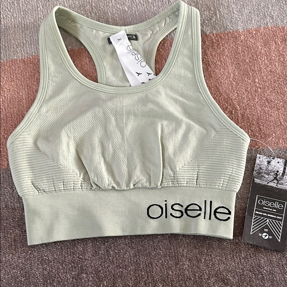 Oiselle Mint Green Racerback Sports Bra XS